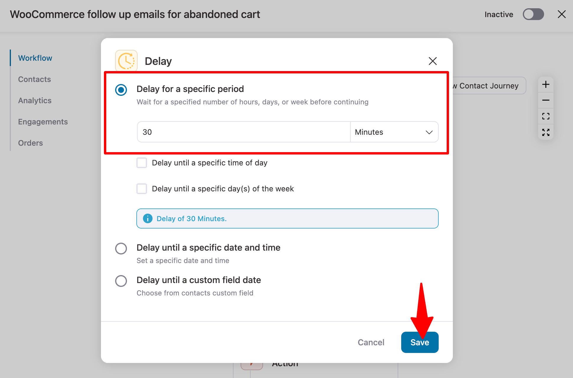 delay for a specific period
