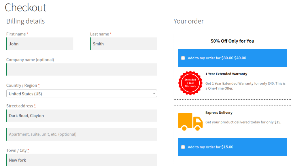 Order Bump for WooCommerce