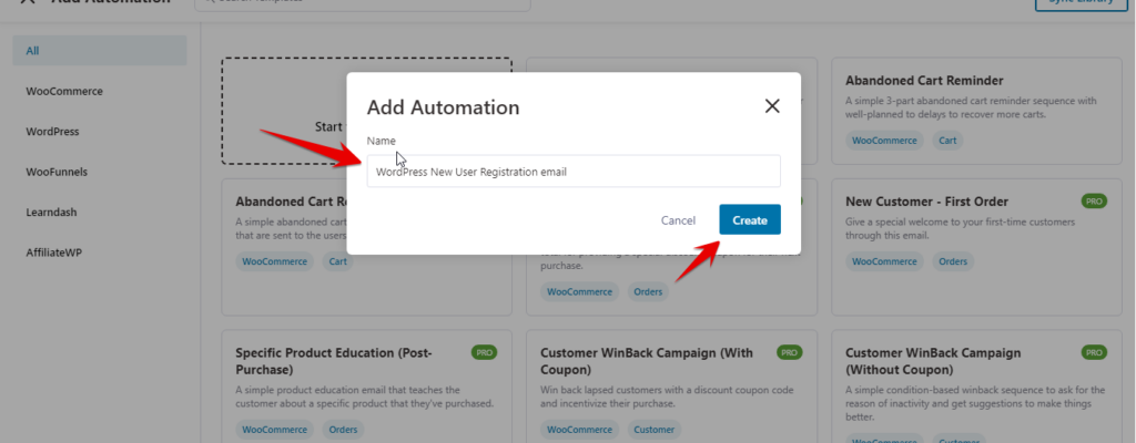 Prove a Name and Click on Automation using FunnelKit Automations.