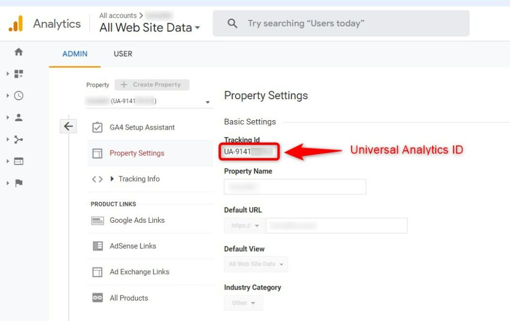 Copy the universal analytics ID - WooCommerce Google Analytics Integration