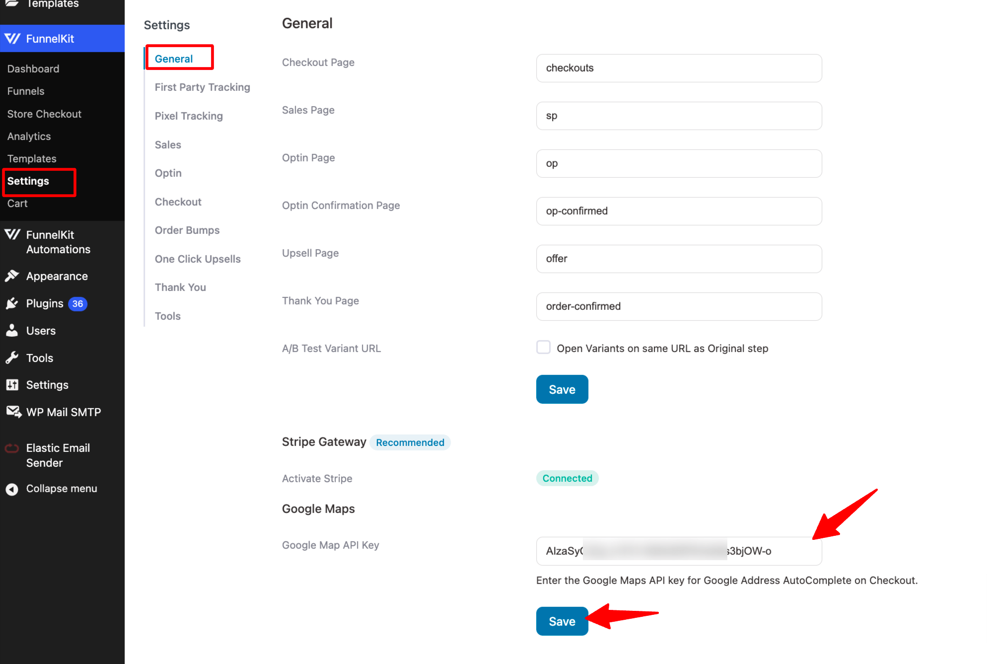 Add Google map Api key