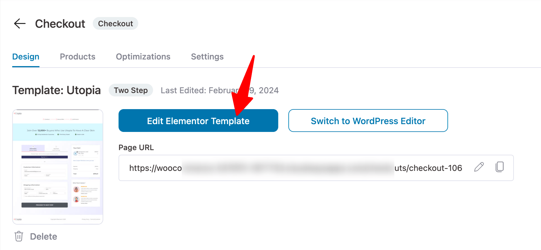 edit checkout with elementor utopia