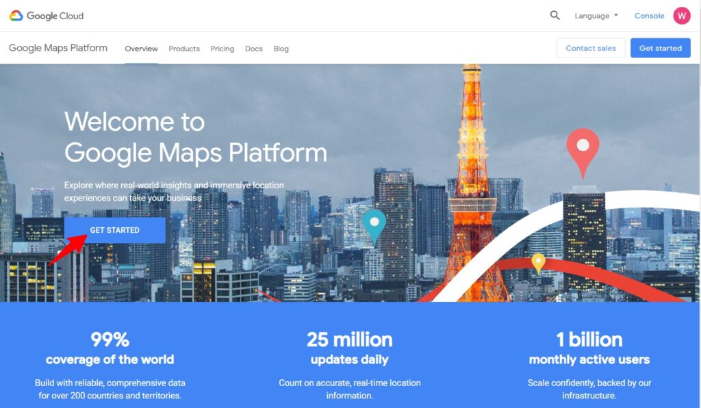 start with Google maps platform to add Google address autocomplete for WooCommerce 