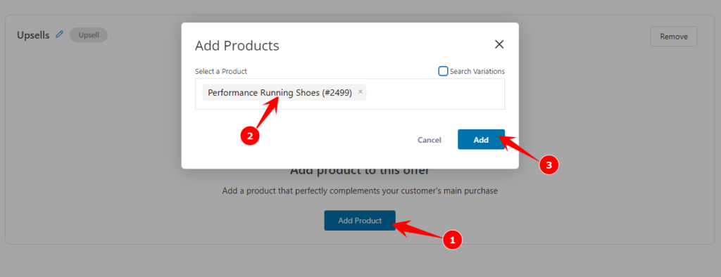 add upsell products to WordPress product landing page 