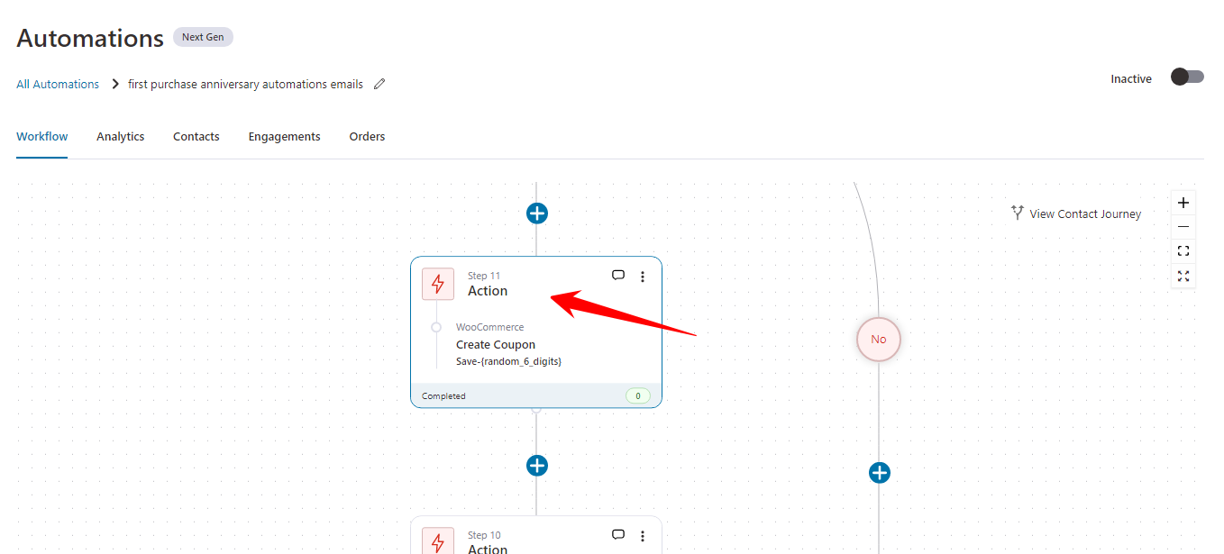 click to set the discount coupon