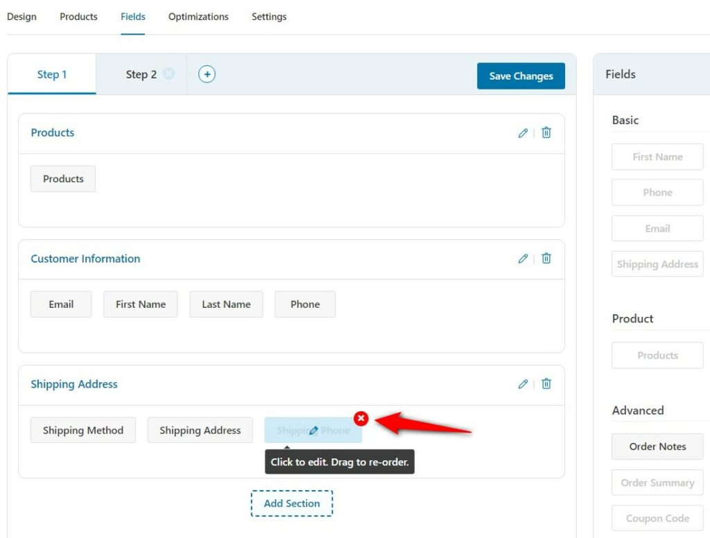 WooCommerce checkout field editor - Deleting the shipping phone field
