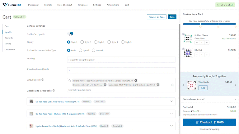 different ways to offer WooCommerce product recommendation in mini cart