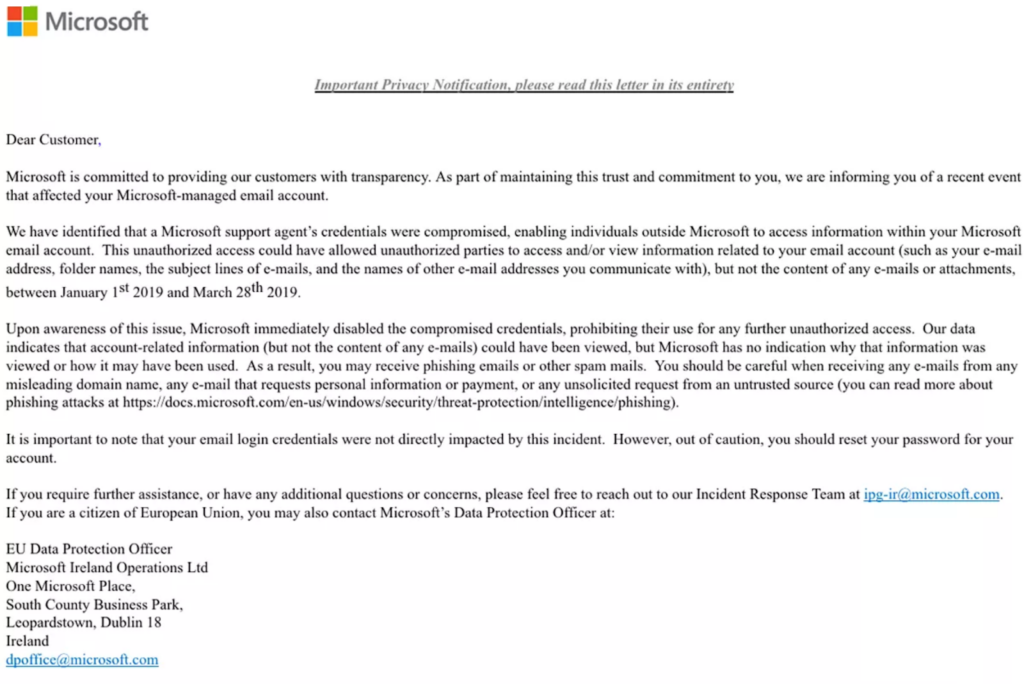 microsoft emails broadcast email
