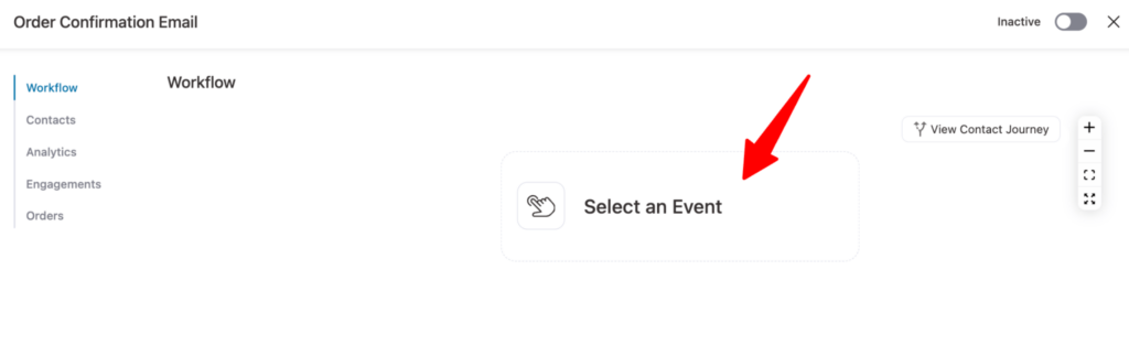 select an event