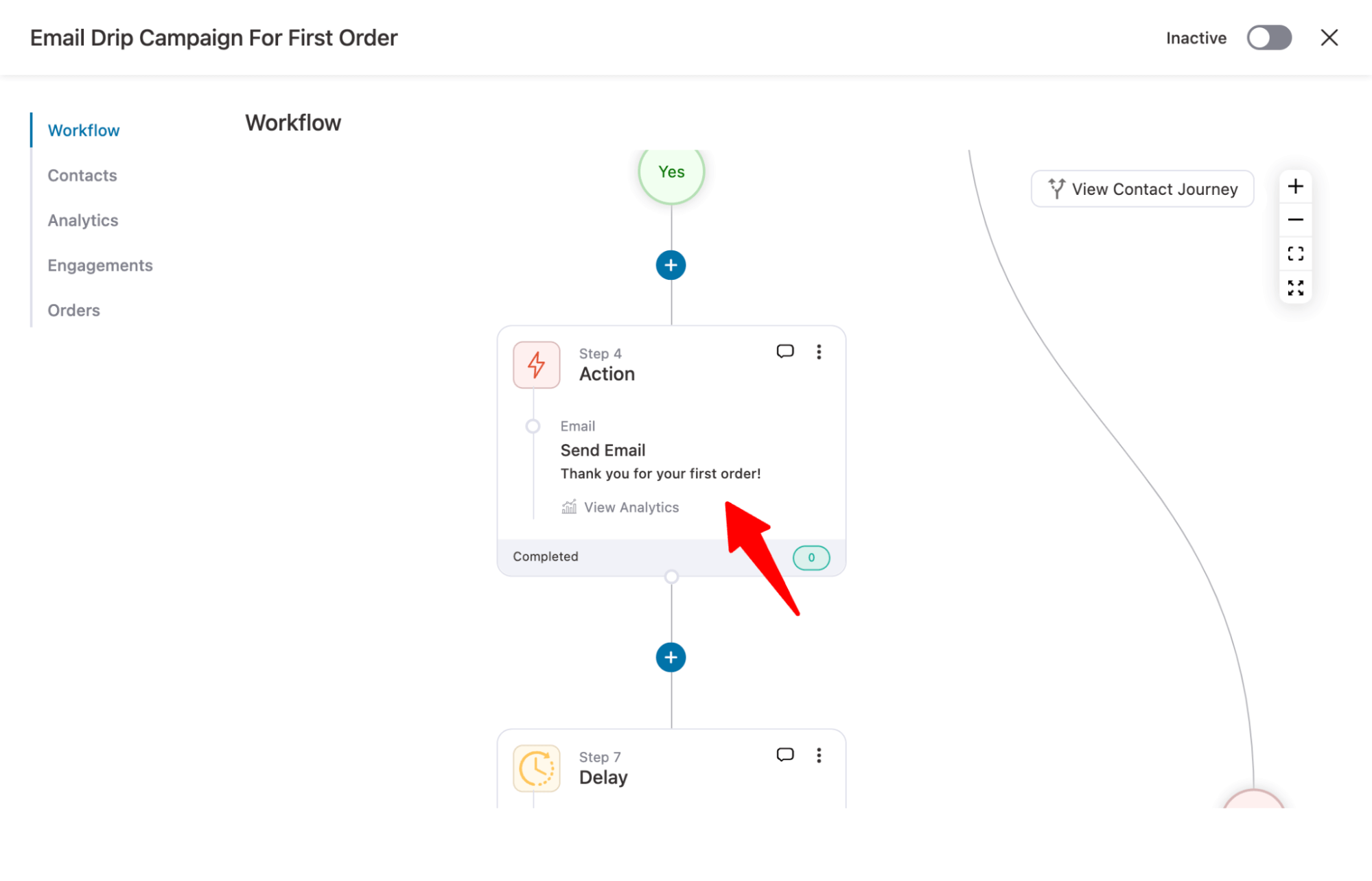 click on thank you for your order email