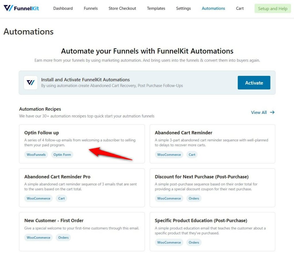 Automate the follow-up emails to complete your bridge funnel