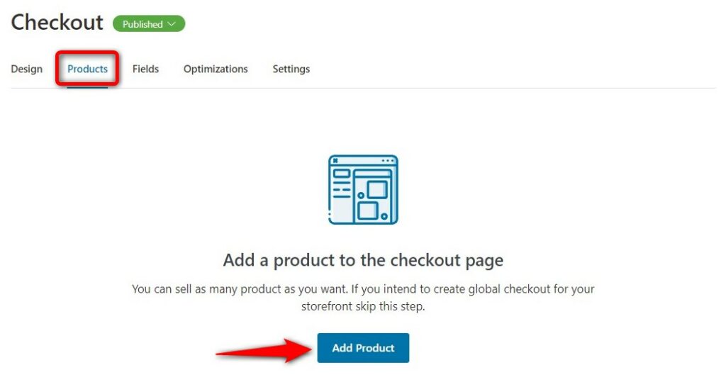 Hit the 'Add Product' button