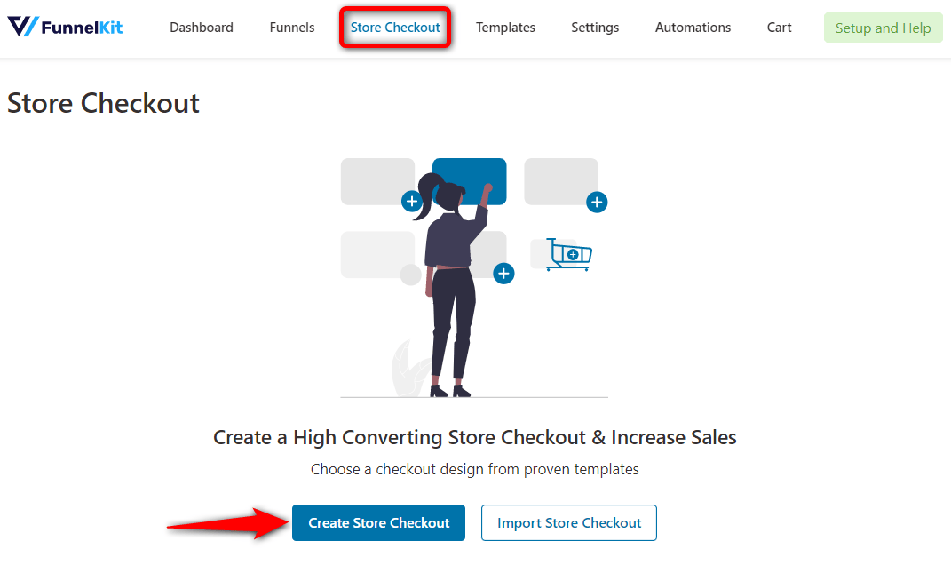 Click on the Create Store Checkout button