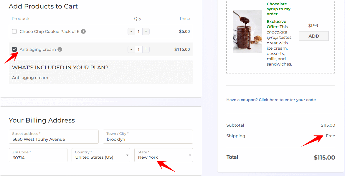 How to set up free shipping in WooCOmmerce for specific products