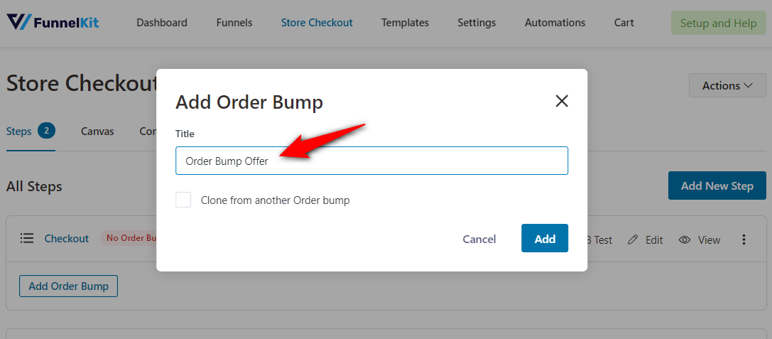 Name your order bump offer