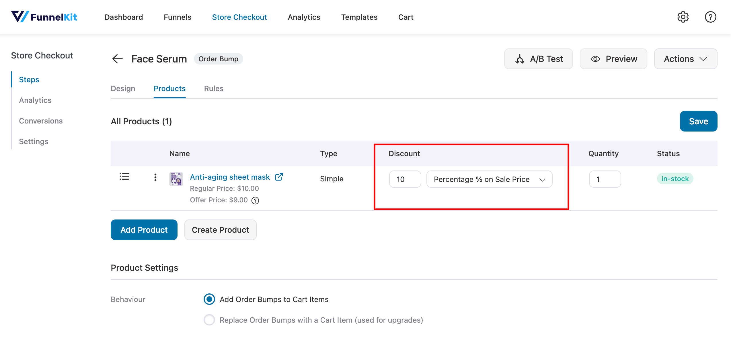 add discount to order bump