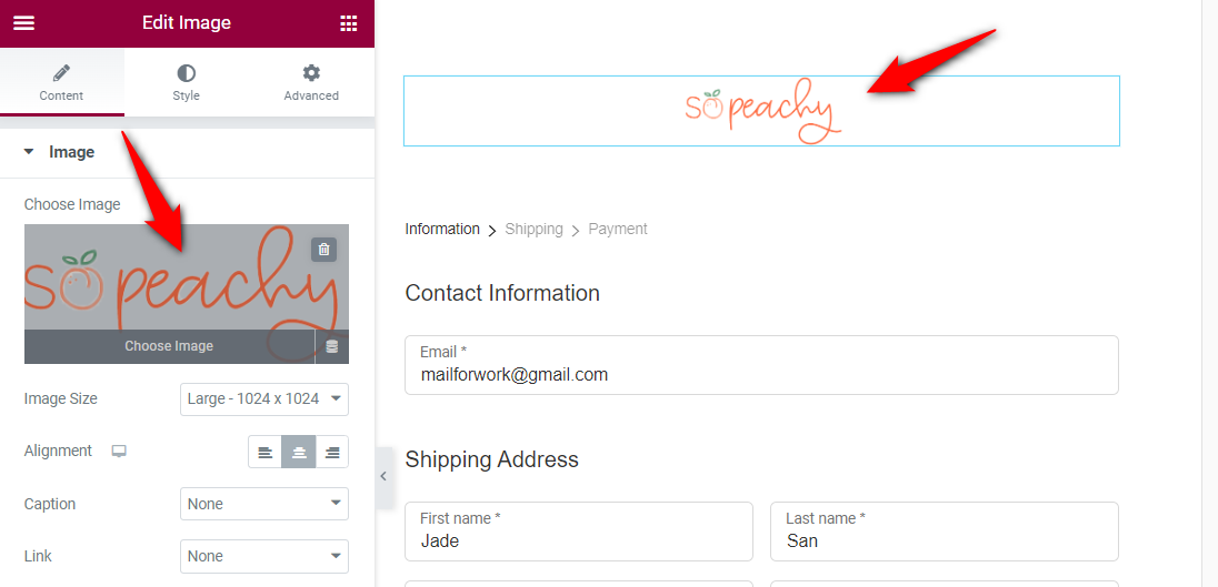 Update logo and tagline on your shopify checkout page