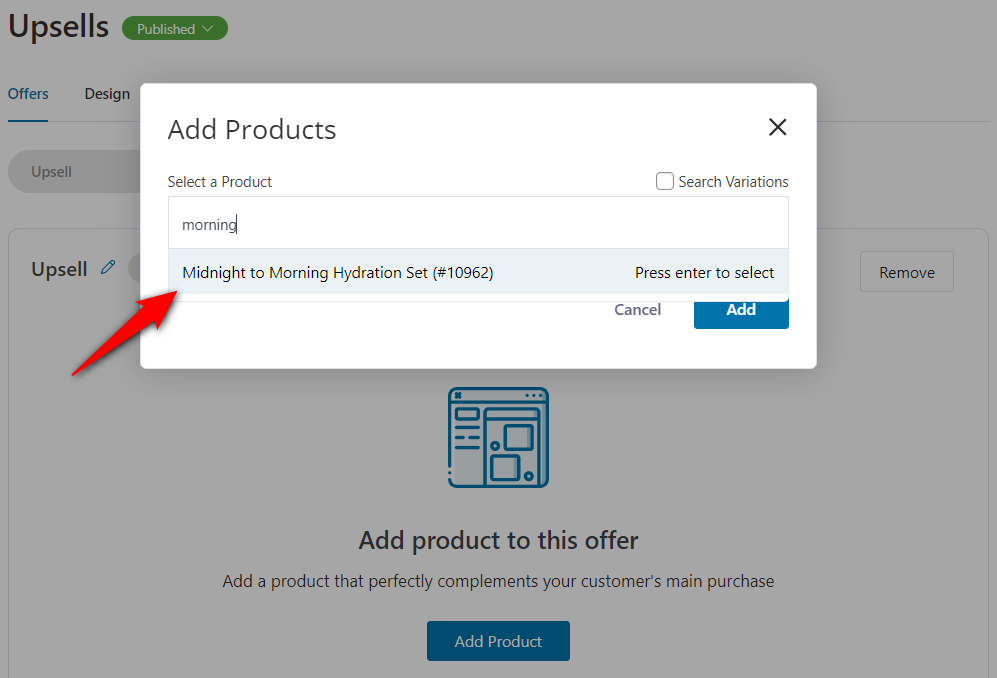 Add upsell offers products as woocommerce checkout add-ons