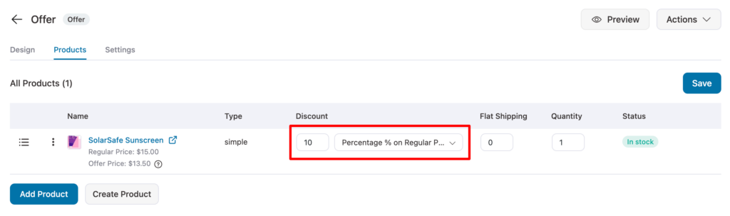 add discount to upsell WooCommerce upsell template 