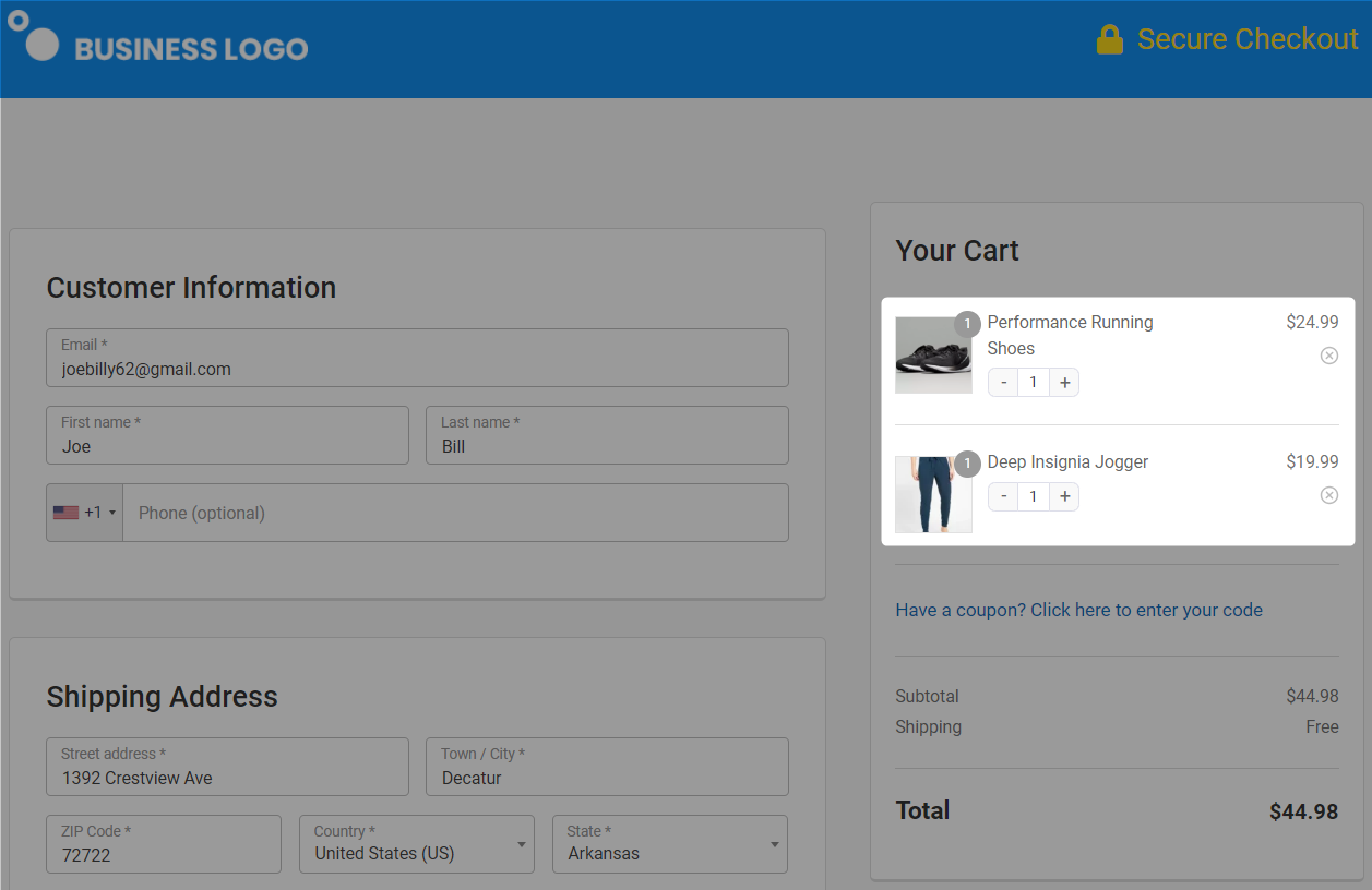 WooCommerce Mini cart on checkout