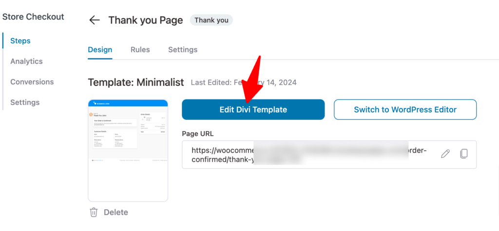 customize Divi checkout template WooCommerce minimalist