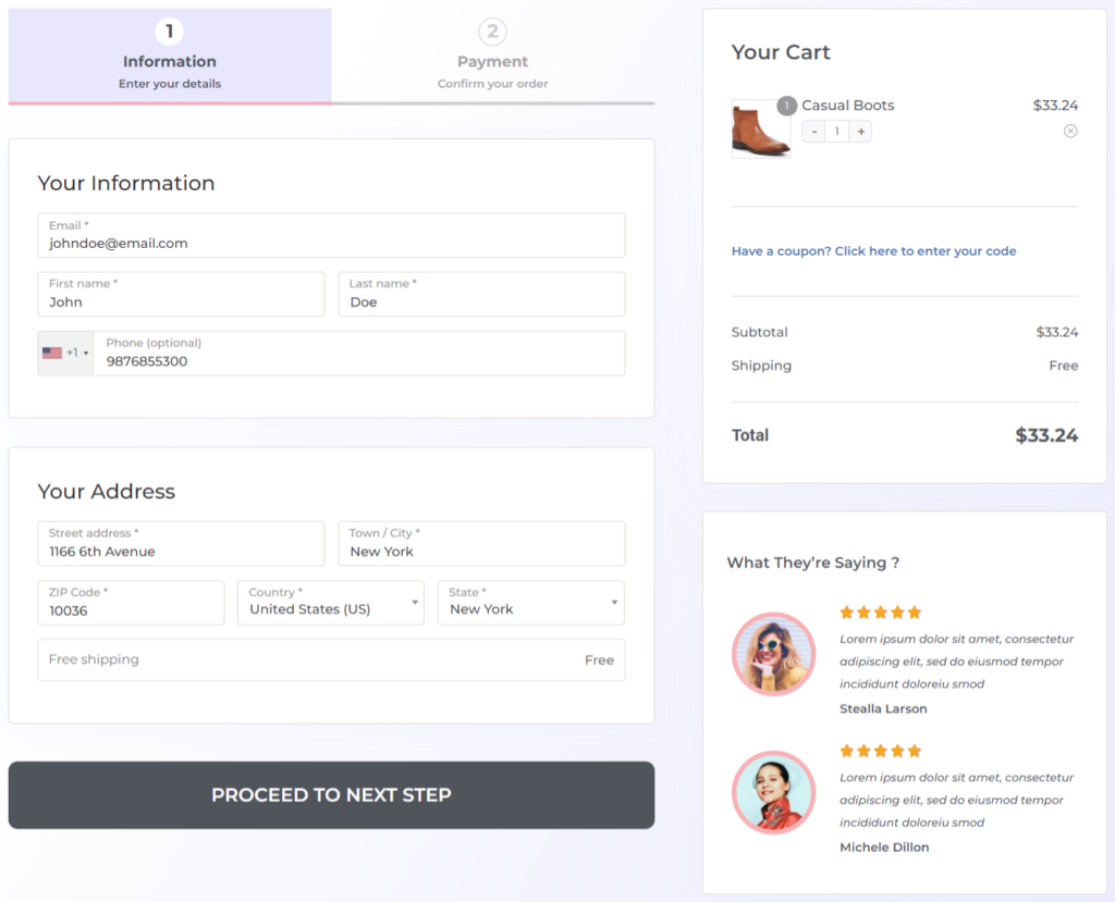 High-converting checkout page created with FunnelKit Funnel Builder