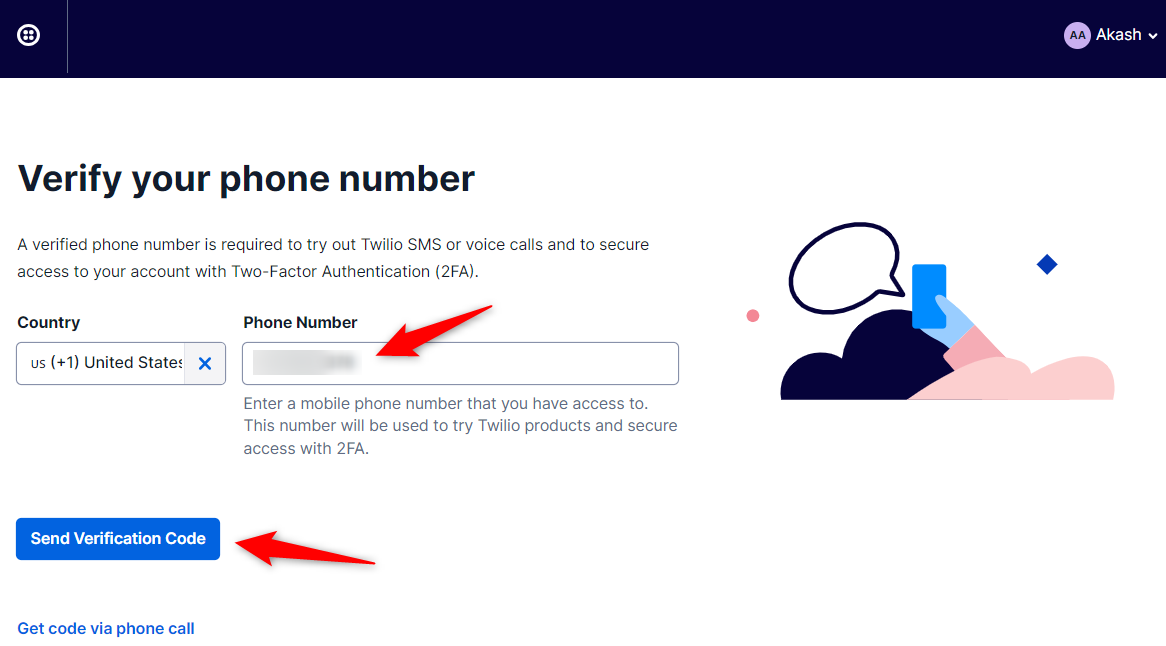 Verify your phone number for WooCommerce Twilio integration