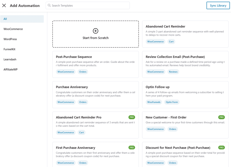 Pre-built automation recipes with one-click import and customization