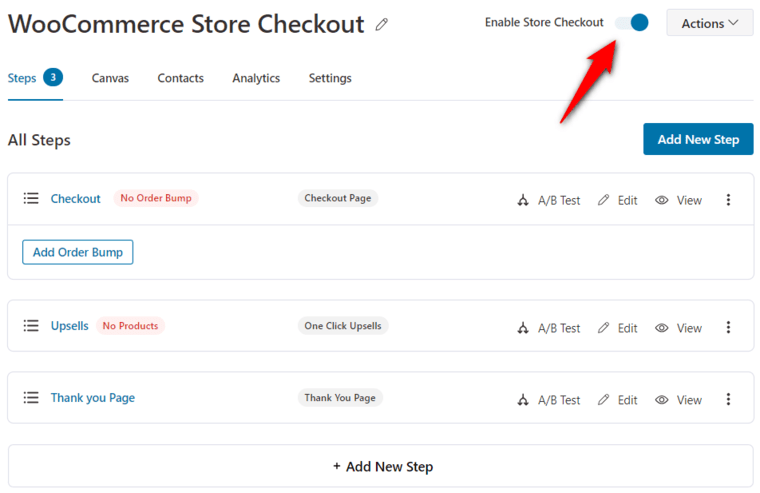 Enable store checkout