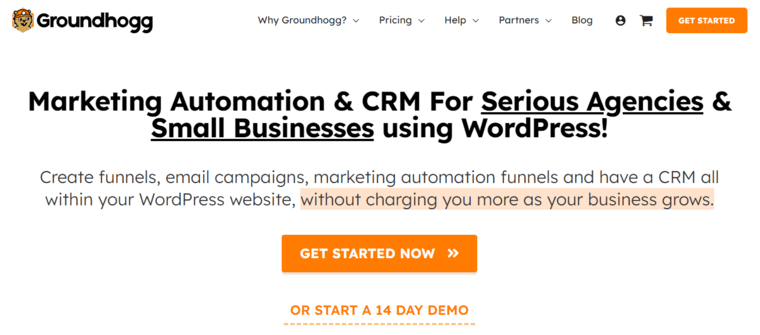 Groundhogg CRM plugin for WordPress