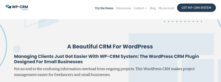 WordPress CRM Plugin - WP CRM System