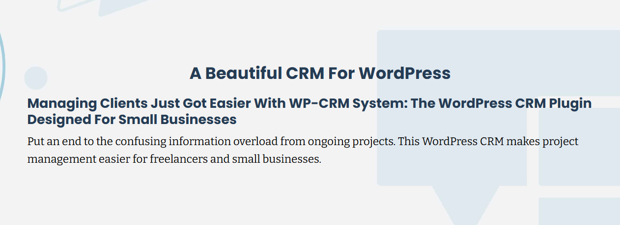 WordPress CRM Plugin - WP CRM System