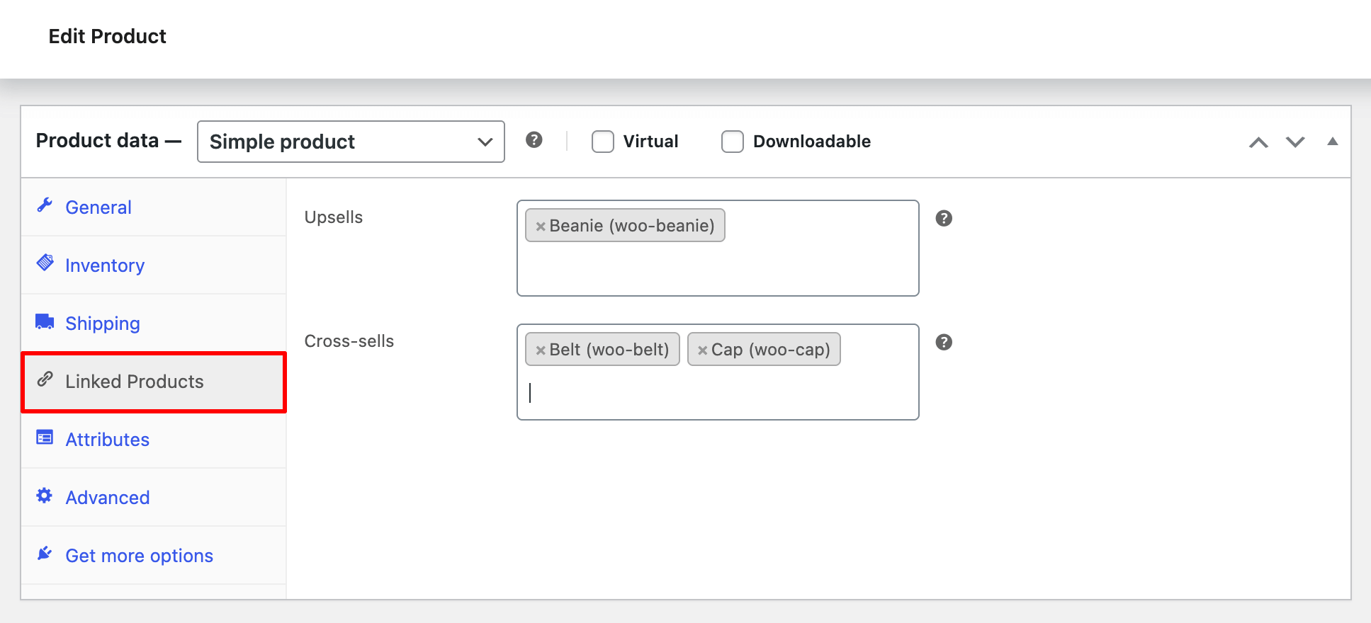 add linked products