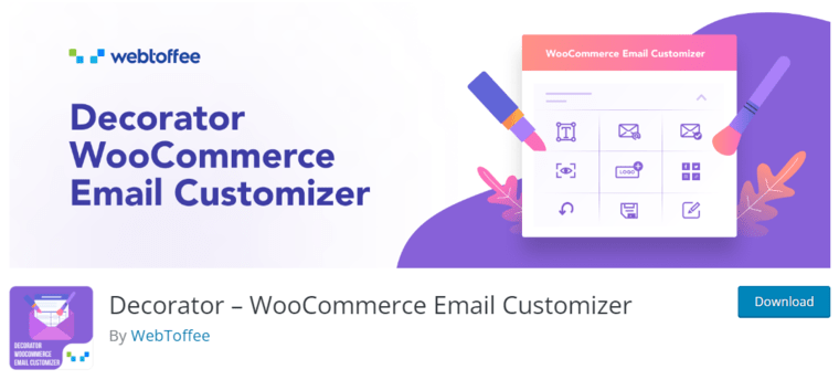 Number 4 WooCommerce email customizer - Decorator