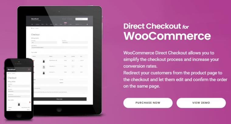 Best WooCommerce One Page Checkout Plugins #3 - Direct Checkout for WooCommerce