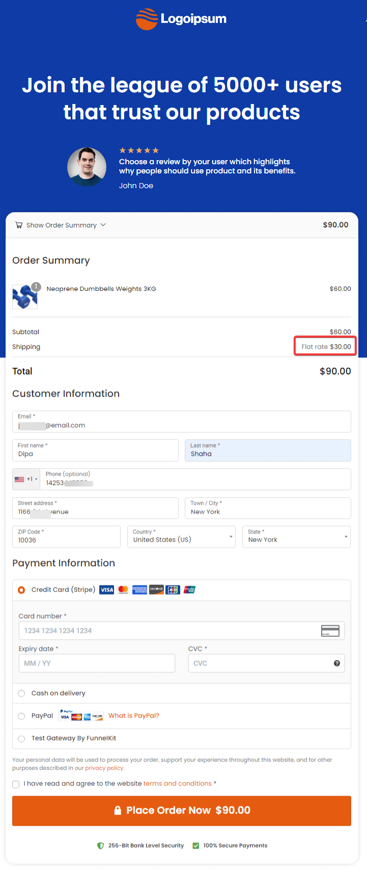 Standard Vs Flat Rate Shipping Fee in WooCommerce in 2024