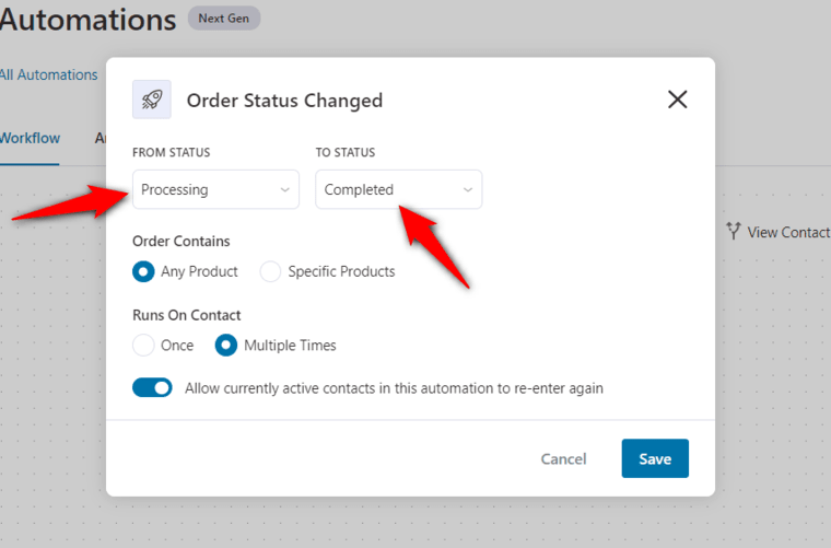 Set the Completed order status from Processing to make it woocommerce order completed delivered notification email