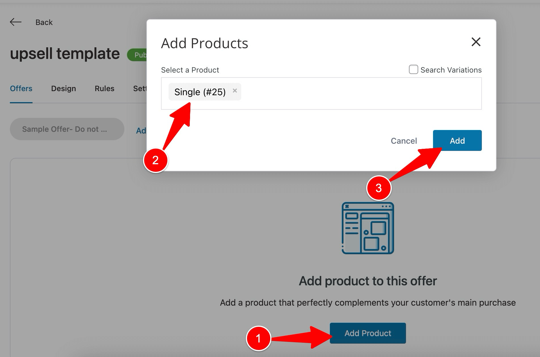 add product uo upsell template