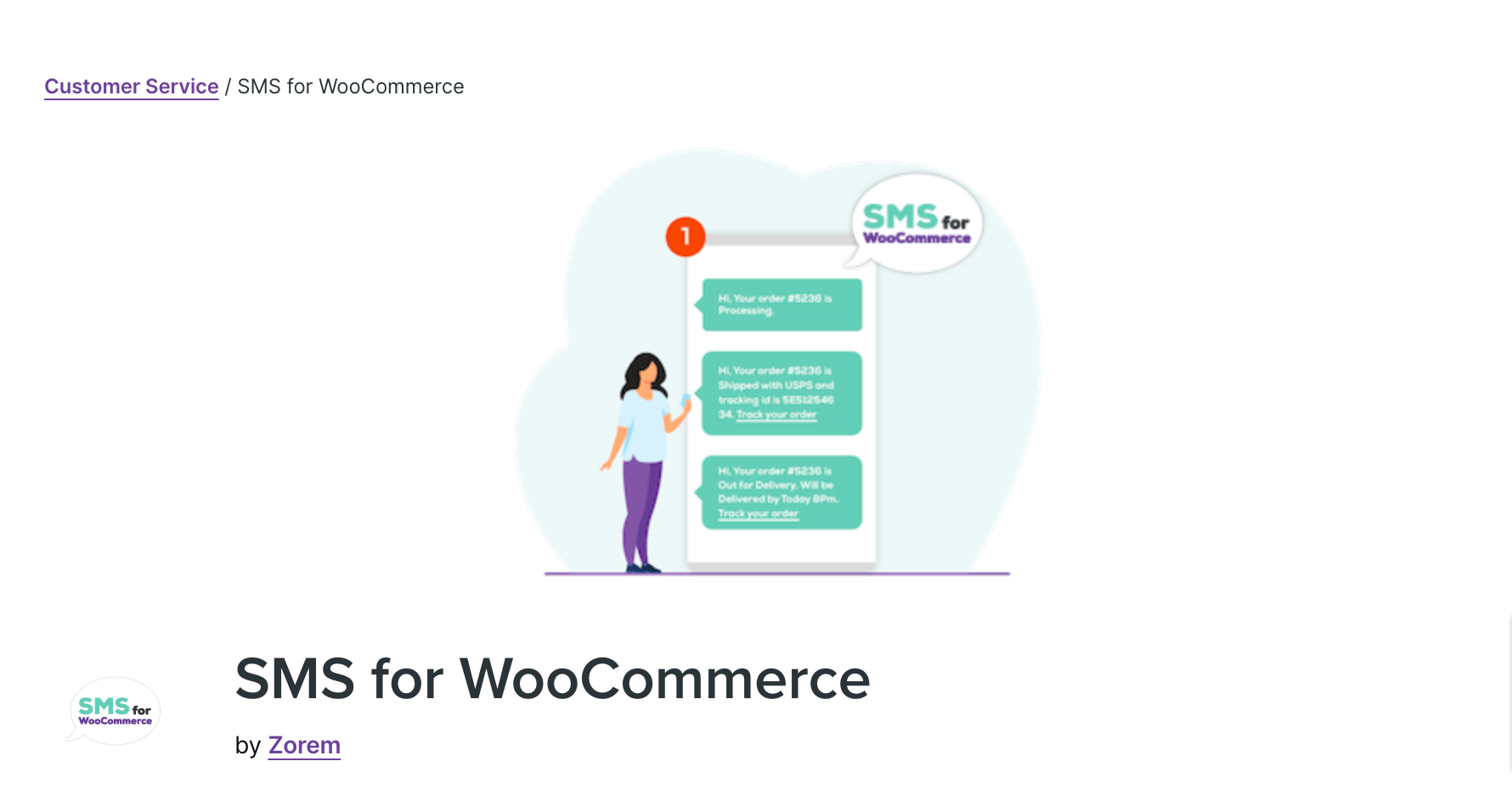 sms for WooCommerce plugin