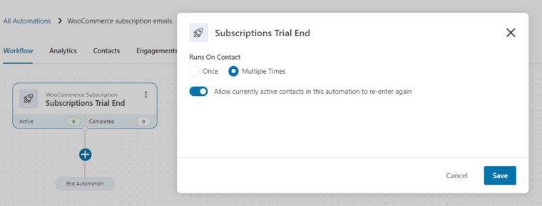 Subscriptions trial end event to remind users about their trial ending and encourage them to become paying customers