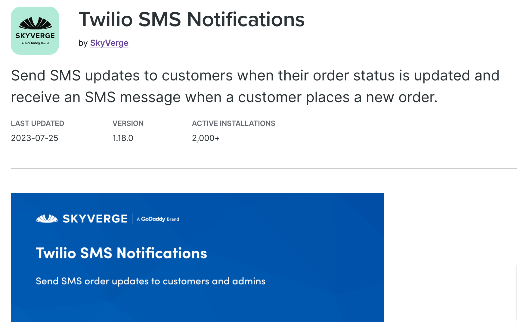 twilio sms notification plugin