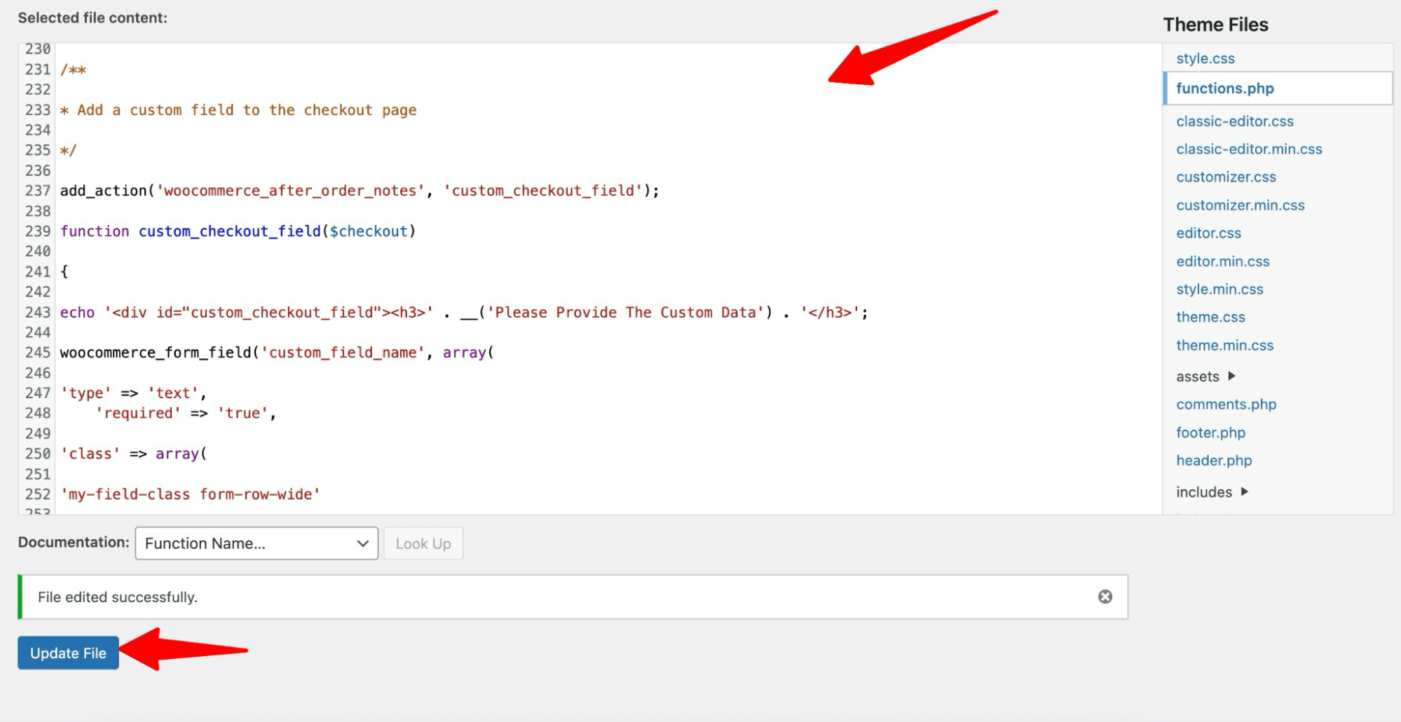 add code to function php file add a field to checkout woocommerce