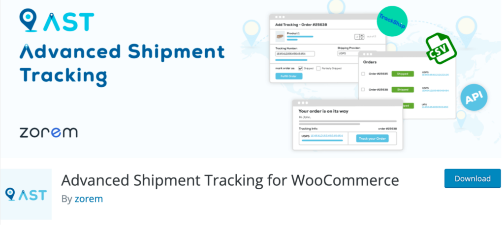 advanced shipment tracking for woocommerce
