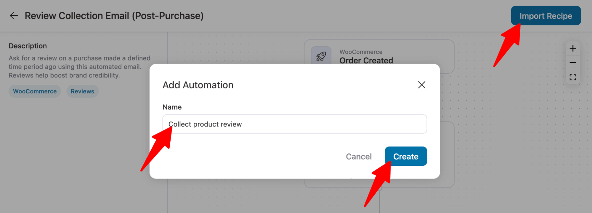 import review collection email