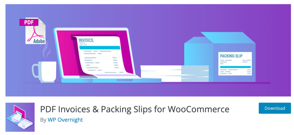 pdf invoice and packing slips for woocommerce