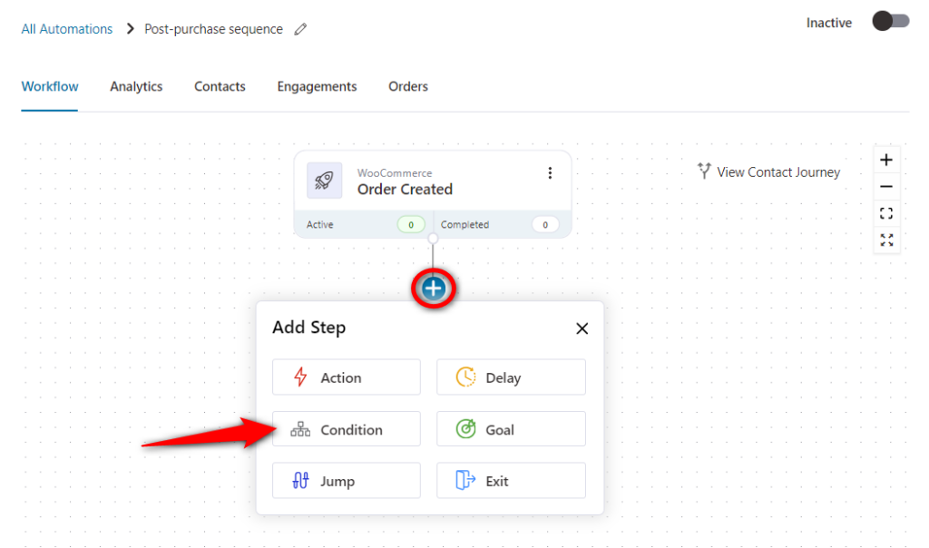 Add condition to your woocommerce hubspot integration automation