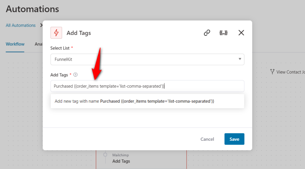 You can even personalize your tags with merge tags