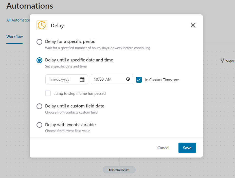 Set delays to control the timing of your woocommerce mailchimp integration automations