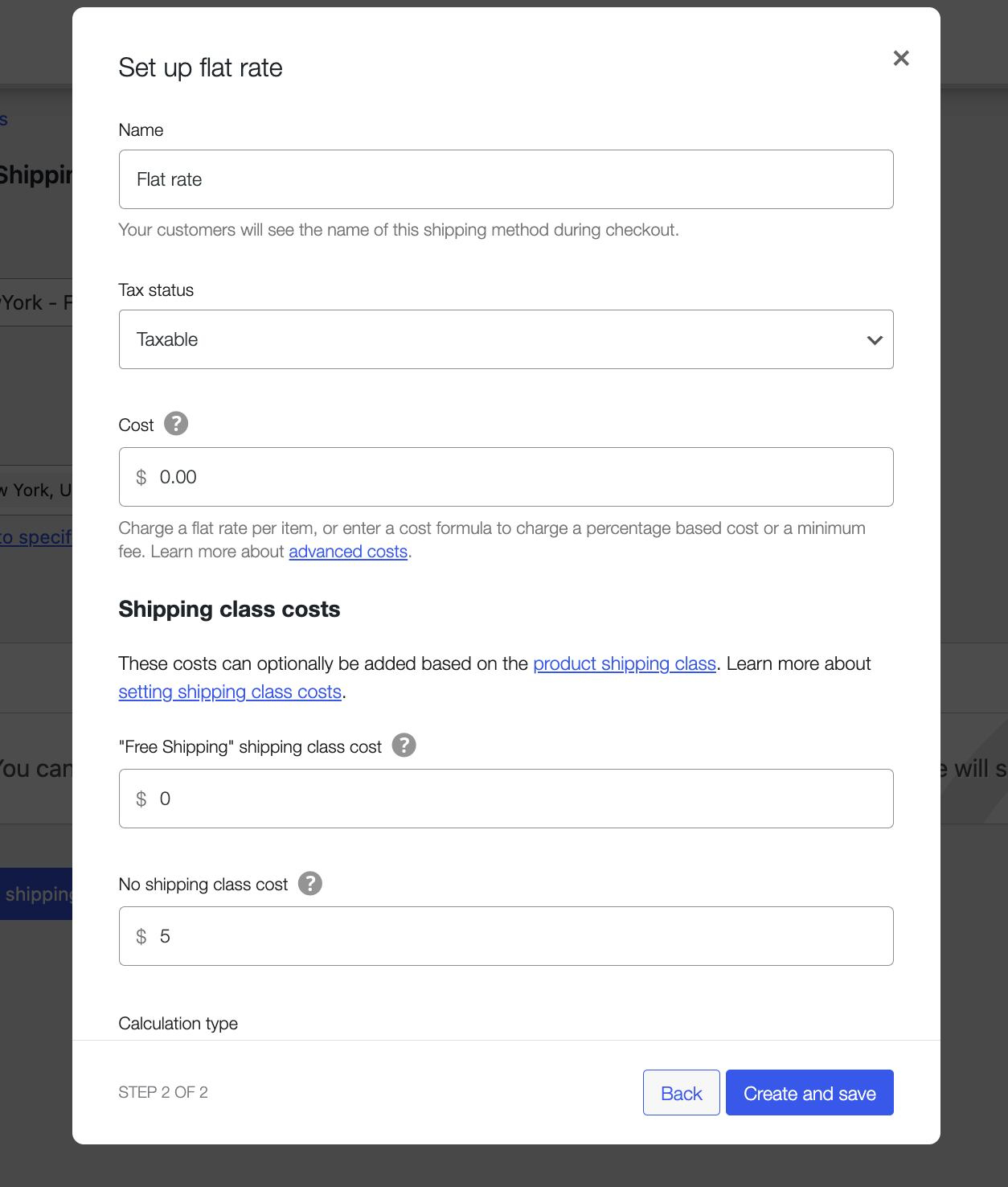 set up flat rate shipping 