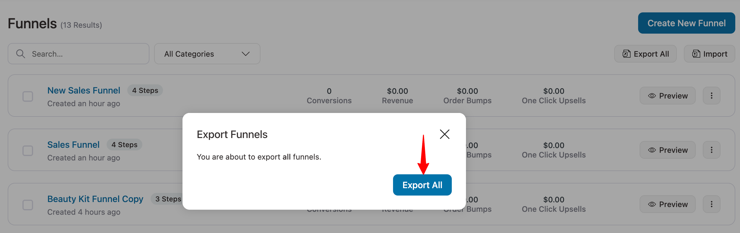 confirm export